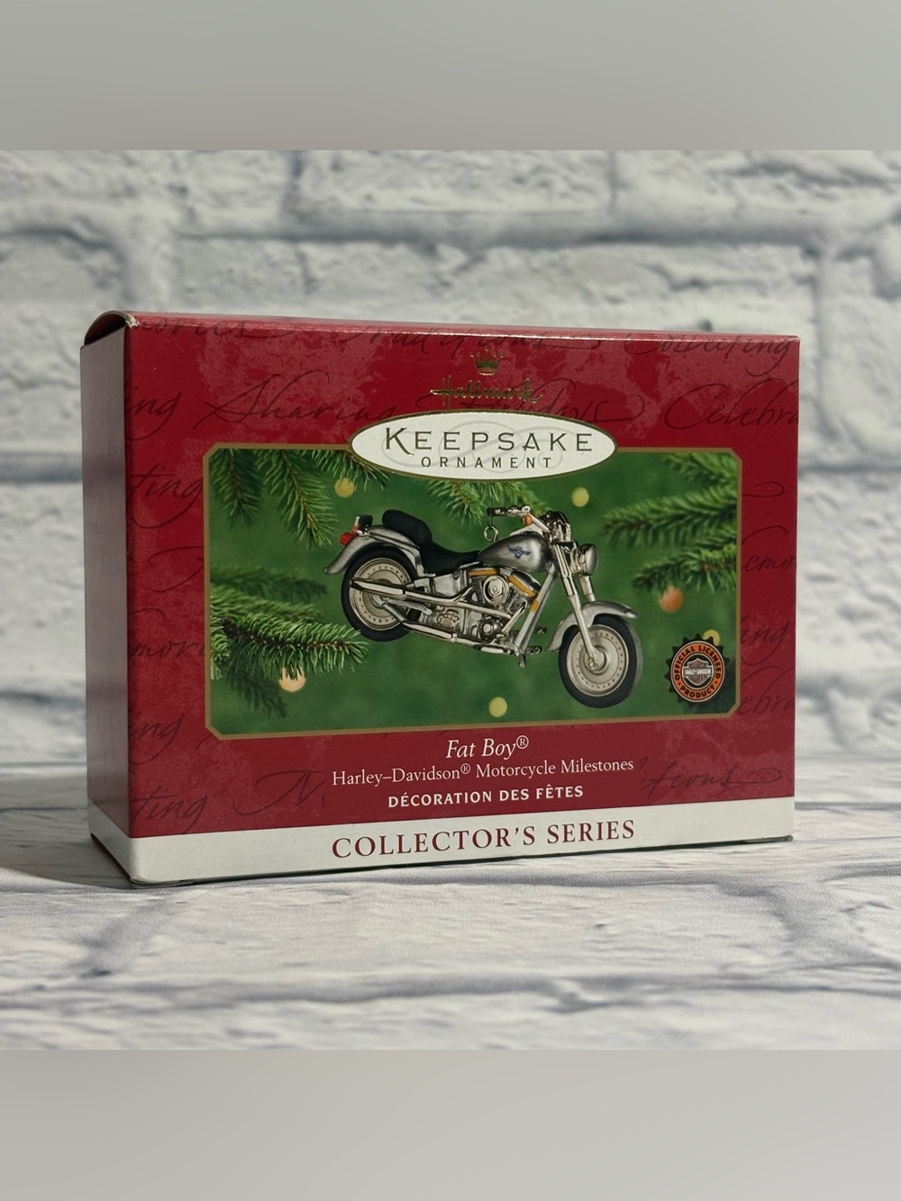 Vintage 2000 Hallmark Harley Davidson “Fat Boy” motorcycle ornament